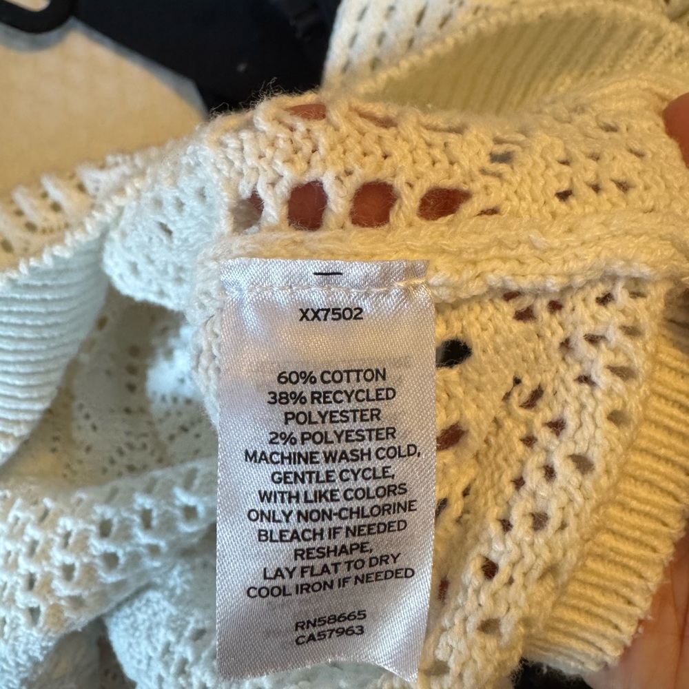 BP Pointelle V-Neck Cardigan 3X Cream - Picture 7 of 7